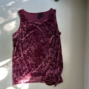 Cynthia Rowley Velvet Tank Top - Deep Pink